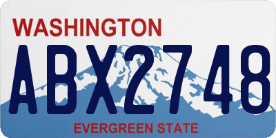 WA license plate ABX2748