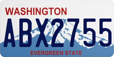 WA license plate ABX2755