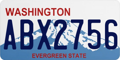 WA license plate ABX2756