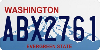 WA license plate ABX2761