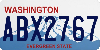 WA license plate ABX2767