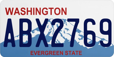 WA license plate ABX2769