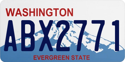 WA license plate ABX2771
