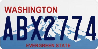 WA license plate ABX2774