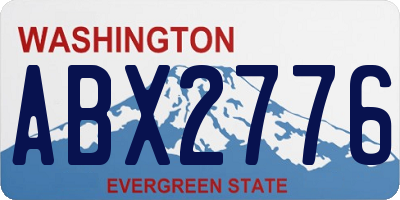 WA license plate ABX2776