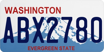 WA license plate ABX2780