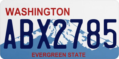 WA license plate ABX2785
