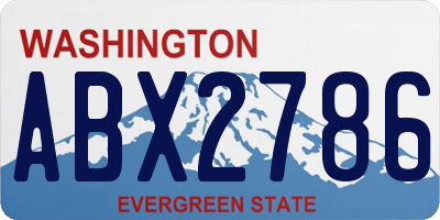 WA license plate ABX2786