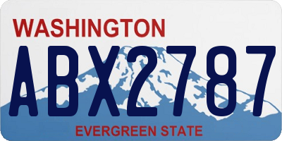 WA license plate ABX2787