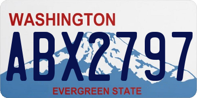 WA license plate ABX2797