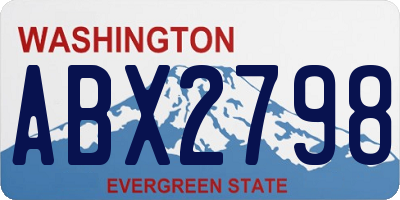WA license plate ABX2798