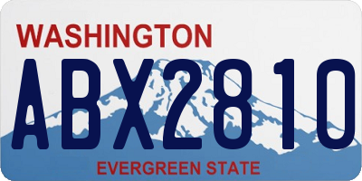 WA license plate ABX2810