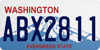 WA license plate ABX2811