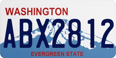 WA license plate ABX2812