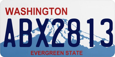 WA license plate ABX2813