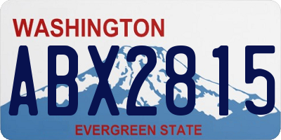 WA license plate ABX2815