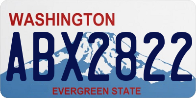 WA license plate ABX2822