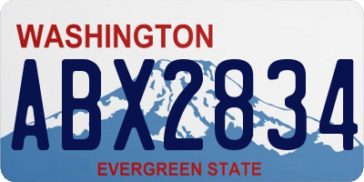 WA license plate ABX2834