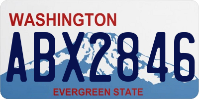WA license plate ABX2846