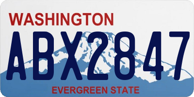 WA license plate ABX2847