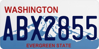 WA license plate ABX2855