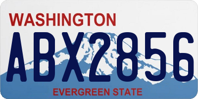 WA license plate ABX2856