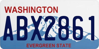 WA license plate ABX2861