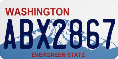 WA license plate ABX2867