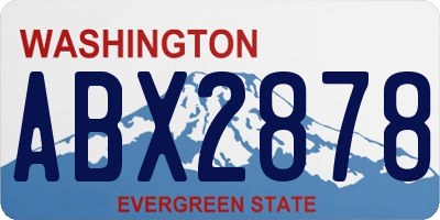 WA license plate ABX2878