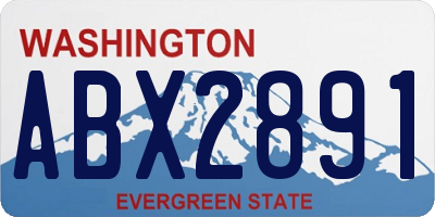 WA license plate ABX2891