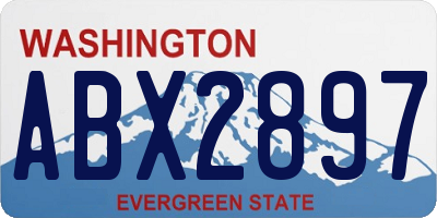 WA license plate ABX2897