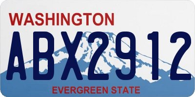 WA license plate ABX2912