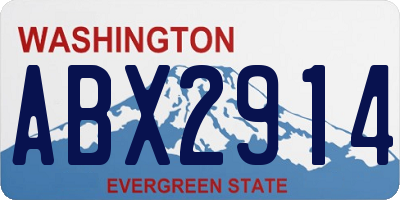 WA license plate ABX2914