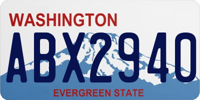 WA license plate ABX2940