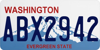 WA license plate ABX2942
