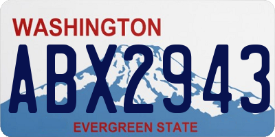 WA license plate ABX2943