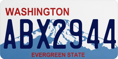 WA license plate ABX2944