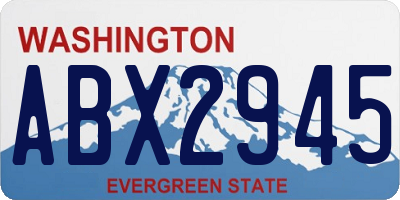 WA license plate ABX2945