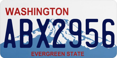 WA license plate ABX2956