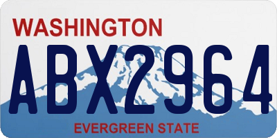 WA license plate ABX2964