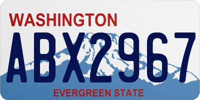 WA license plate ABX2967