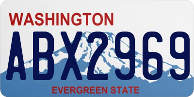 WA license plate ABX2969