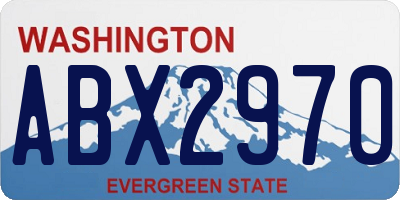 WA license plate ABX2970