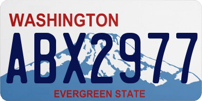 WA license plate ABX2977