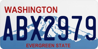 WA license plate ABX2979