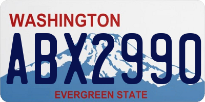 WA license plate ABX2990