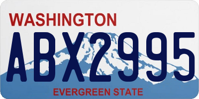 WA license plate ABX2995