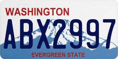 WA license plate ABX2997