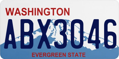 WA license plate ABX3046
