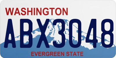 WA license plate ABX3048